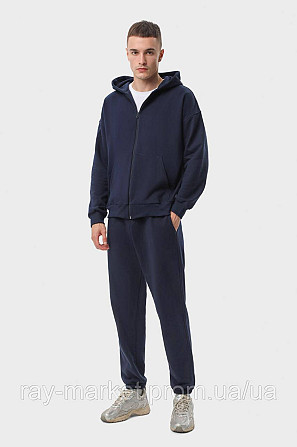 Костюм мужской худи на молнии и брюки Темно-синий  RAY PREMIUM LOOSE U0809 (U0809M-Navy Blue) XL Киев - изображение 1