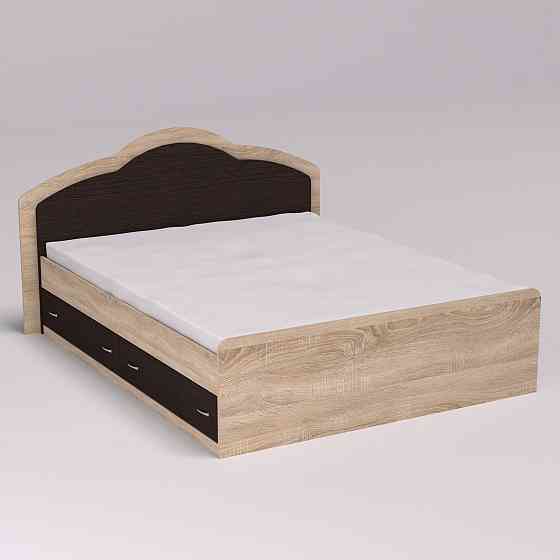 Кровать Диана двуспальная с 2-мя ящиками, Дуб Сонома+Венге Магія, 2048х1610х1030 Львов