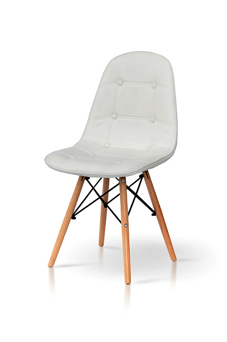 Стілець ДЖАСТІН, шкірзам білий Київ - фото 2