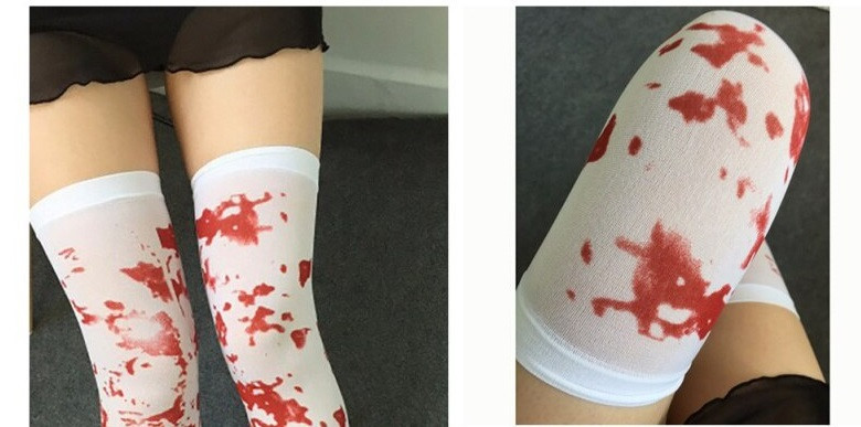 Одяг для Хеллоуїна панчохи one size біло-червоний Київ - фото 7