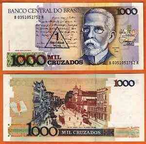 Бразилія / Brasil 1 Cr. novo on 1000 P216 1989 UNC Полтава