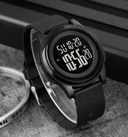 Спортивний наручний годинник Skmei 1895 (Чорний з чорним циферблатом) Київ