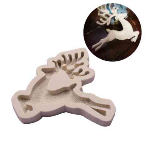 Молд силиконовый Олень 14 на 14 см серый Киев