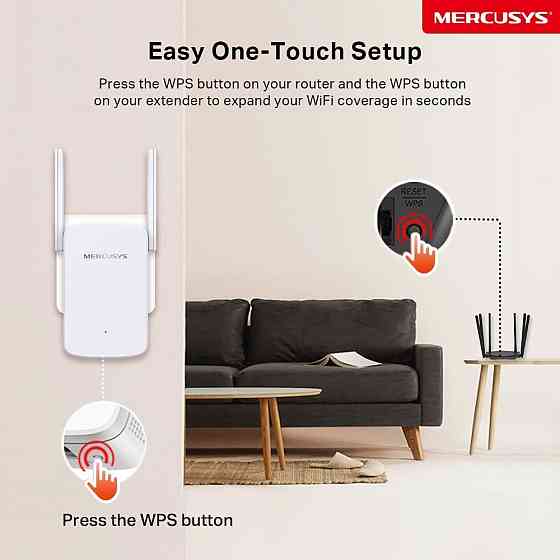 Mercusys ME30 усилитель WLAN репитер AC1200 867 Мбит/с 5 ГГц 300 Мбит/с 2.4 ГГц Dual Band с подсветкой и Киев