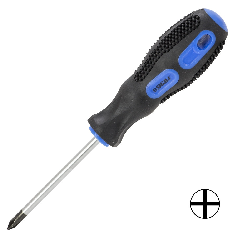 Sigma Отвертка крестовая PH1×75мм СrV SIGMA (4006521) Коломыя - изображение 1