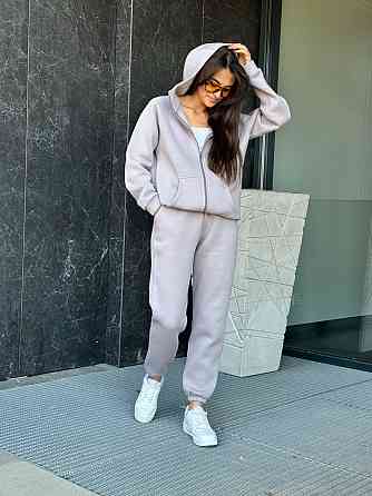 Жіночий теплий костюм на флісі Сірий 46/48 Харків