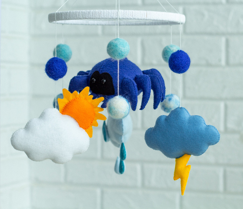 Мобіль на ліжечко для немовлят WoollyFox " Прогноз погоди" Київ - фото 8