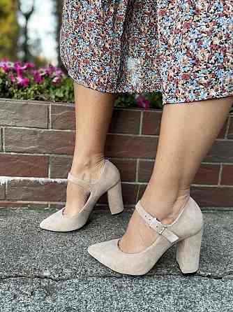 Туфлі жіночі SEE SEVEN пудра натуральна замша каблук 10 см 36р.38р. (3534) Коломия