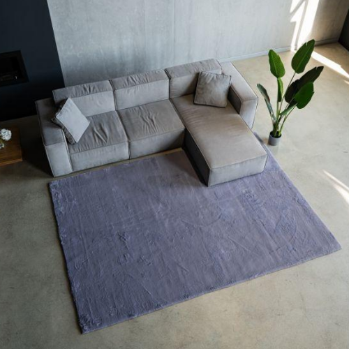 Килимок для підлоги з еко-хутра ТМ Dariana Elegant 160*220 см французький сірий Житомир - фото 4