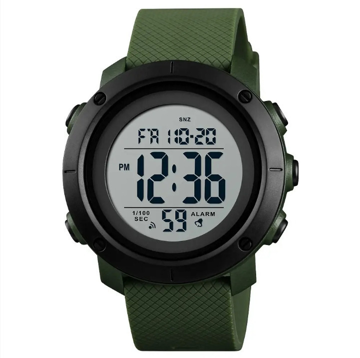 Чоловічий спортивний годинник Skmei 1426 Зелені з білим циферблатом Вінниця - фото 2