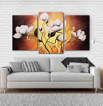 Модульна картина Квіти Абстракція Art-234_3 Київ