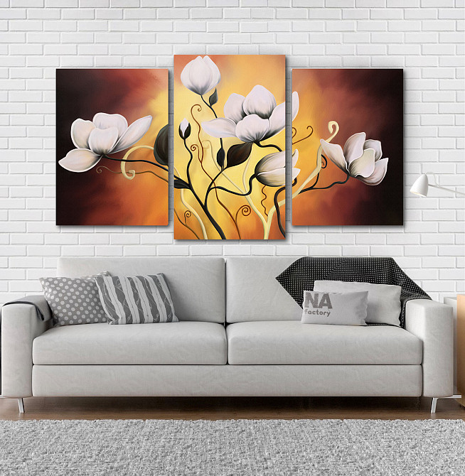 Модульна картина Квіти Абстракція Art-234_3 Київ - фото 2