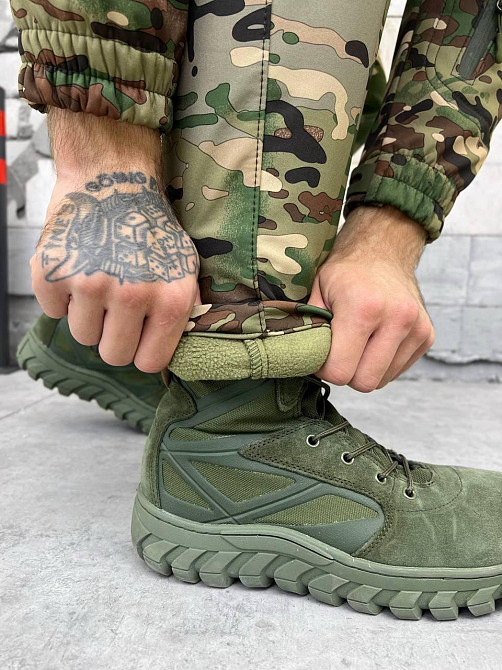 Тактический демисезонный комплект Softshell 4 в 1 (куртка, штаны, кофта, бейсболка) Мультикам L Винница - изображение 5