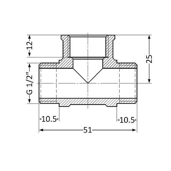 Тройник Thermo Alliance Standart 1/2" НВН SD41615 Київ