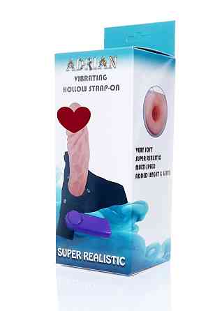 Страпон Hollow Strap-on-Hollow Strap-on Adrian vibrating Sex Aura Киев