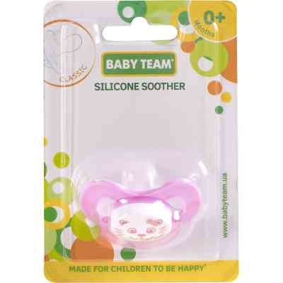 Пустышка Baby Team Силиконовая классическая с рождения (4824428030076) Винница