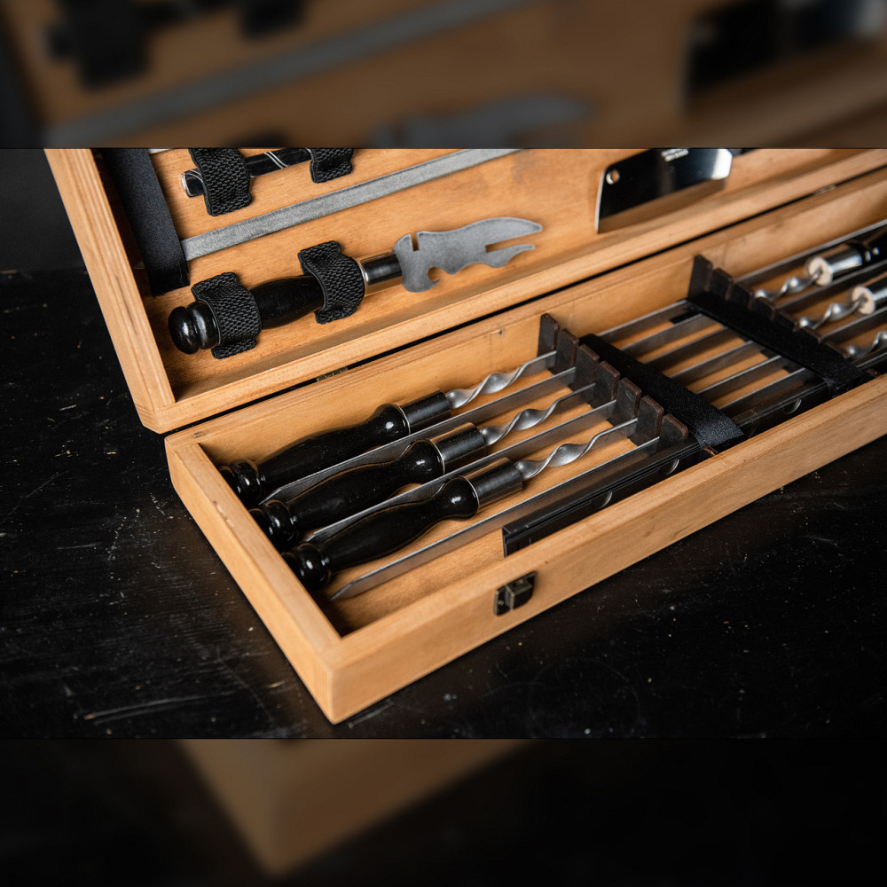 Шампури подарункові набір бокс для пікніка гриля та барбекю Оригінальні Віп подарунки на день народження татові, хлопцю, Тернопіль - фото 7