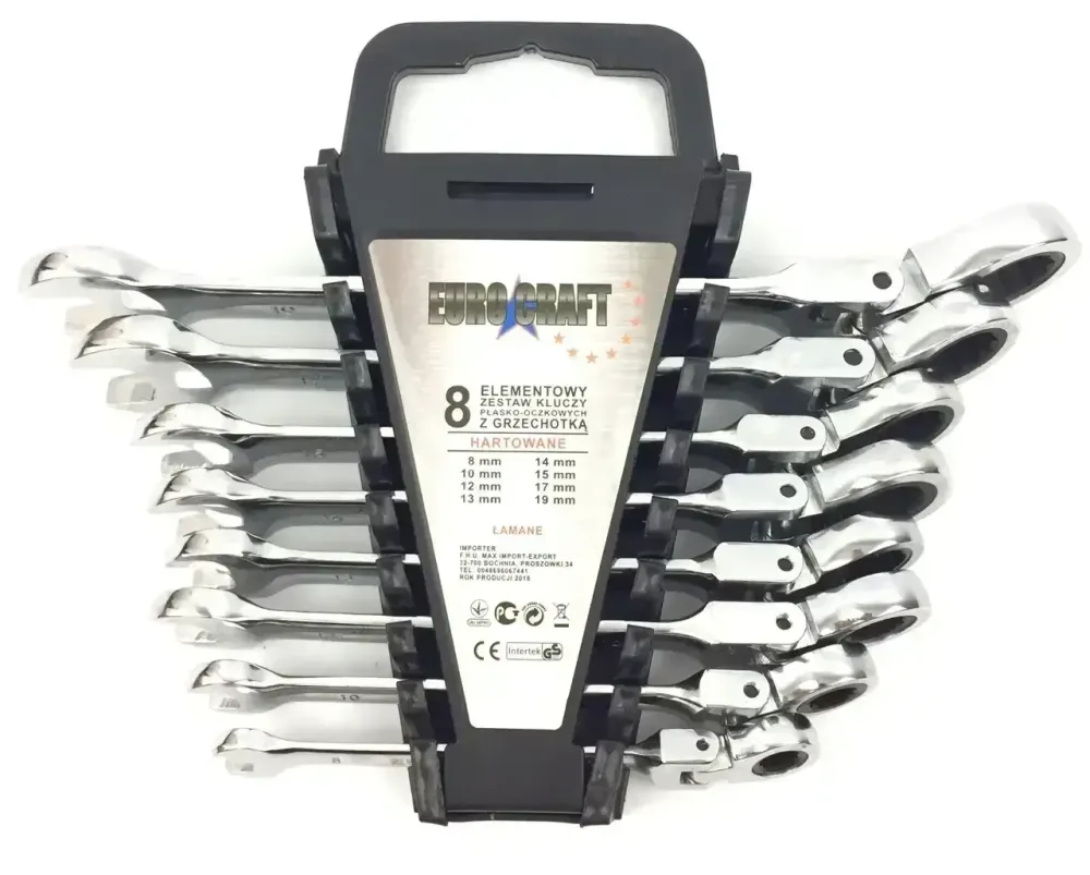 Набір ключів Euro Craft — ріжково-гайкові, 8 предметів, універсальні Львів - фото 1