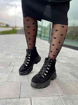 Черевики жіночі RONE чорні замша натуральна весна-осінь 36р. (2778) Коломия