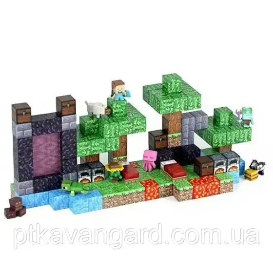 Конструктор магнітний майнкрафт 144 магнітних блока портал у лісі Dream World LZCK 068 Хмельницький