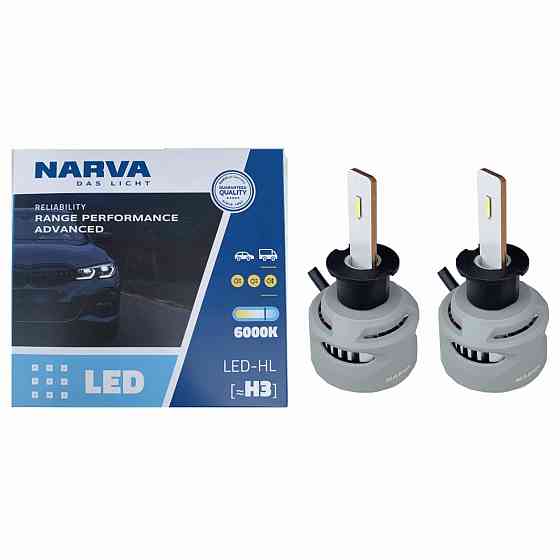 Комплект світлодіодних ламп NARVA H3 Range Power Advanced +100% 6000K 12/24V (181828100) Харків