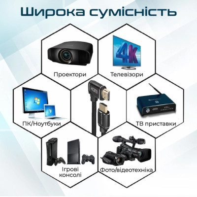 Кабель мультимедийный HDMI to HDMI v.2.0 prolink4k1-300.black Promate (prolink4k1-300.black) Винница - изображение 6