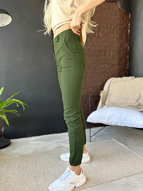 Жіночі брюки джоггери "Elias" тонкі оптом | Батал | Розпродаж моделі Київ - фото 8