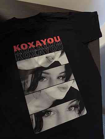 Футболка з принтом "KOXAYOU" і фото коханої дівчини XXL, Чорний Чернівці