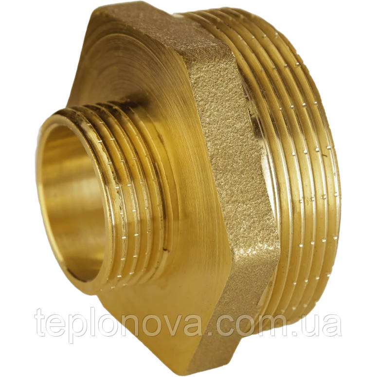 Ніпель редукційний латунний 1 | НР х 1/2| НР штампований А0513А VA Чернівці - фото 1
