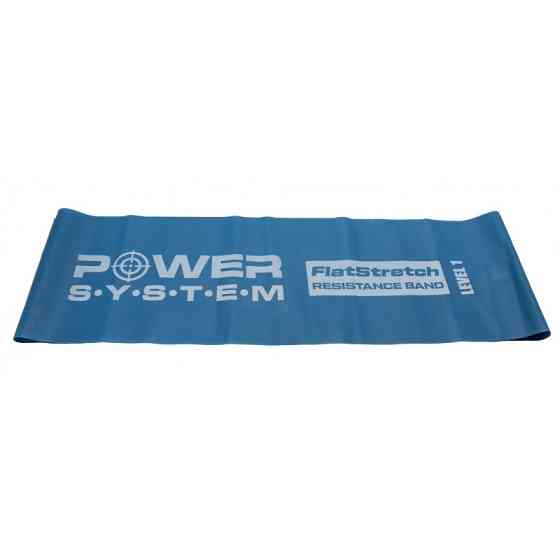 Стрічка-еспандер для спорту та реабілітації Power System PS-4121 Flat Stretch Band Level 1 Blue (1-2,5кг.) Кам'янське