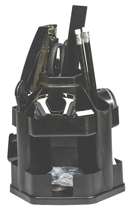 Настільний офісний набір "Norma" 7007-09N "Вертушка" чорн 18 предм, шт Київ - фото 1