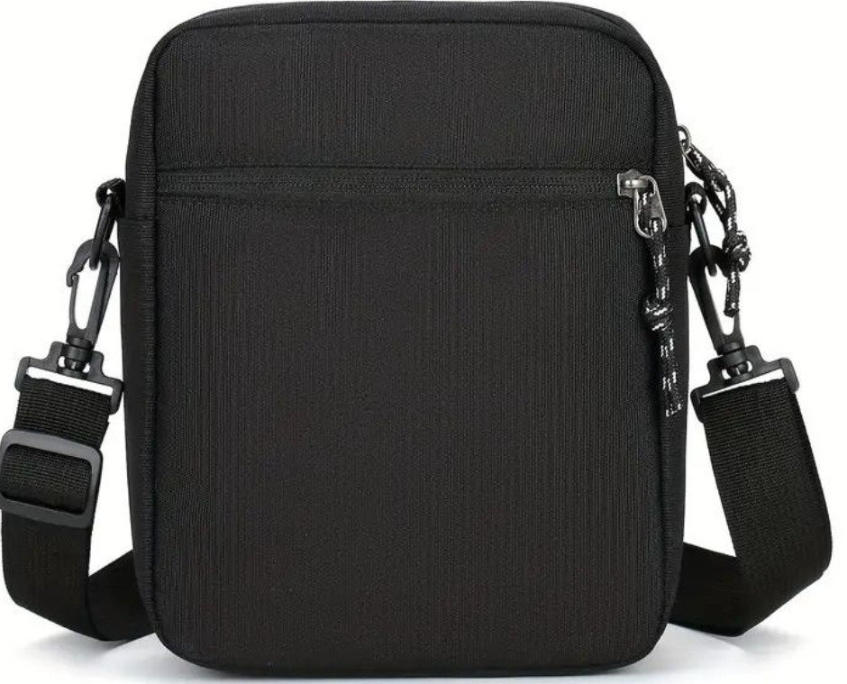 Стильна Чоловіча Чорна Сумка через Плече з принтом дракона. Харьков - изображение 2