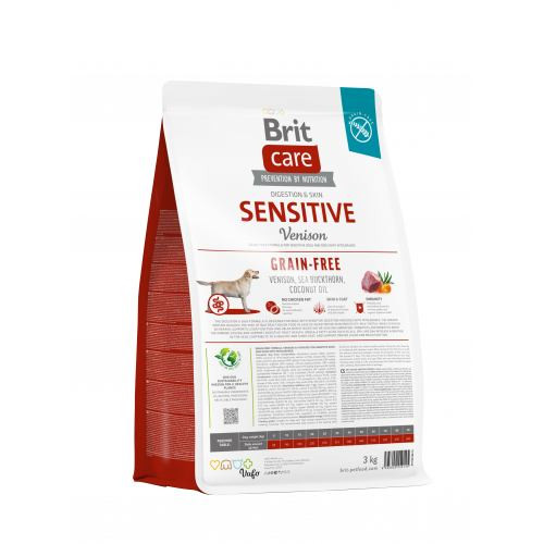 Корм сухой Brit Care Dog Grain-free Sensitive для собак с чувствительным пищеварением и пищевой непереносимостью беззерновой из оленей Киев - изображение 3