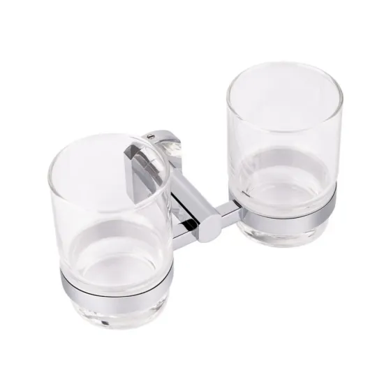 Стакан с держателем Qtap Liberty настенный двойной QTLIBCRM1155 Chrome Киев
