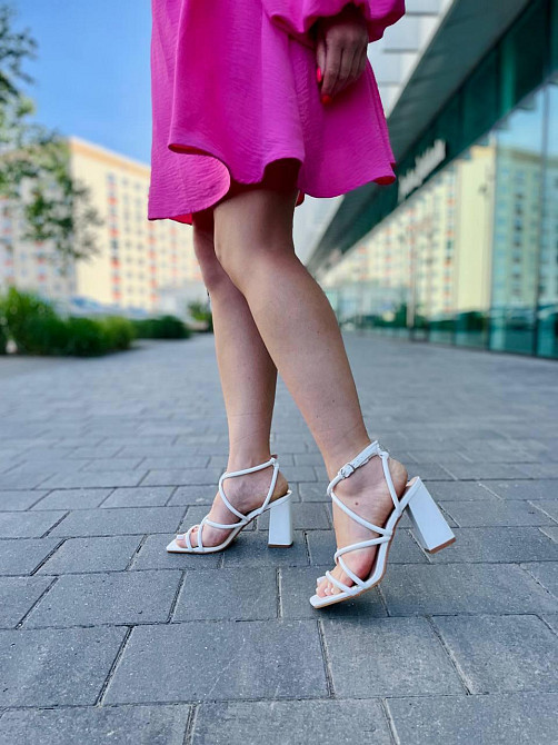 Білі босоніжки літні жіночі на підборах еко-шкіра YES MILE LEI-77 р. 36-41 / Стильне жіноче взу Киев - изображение 10