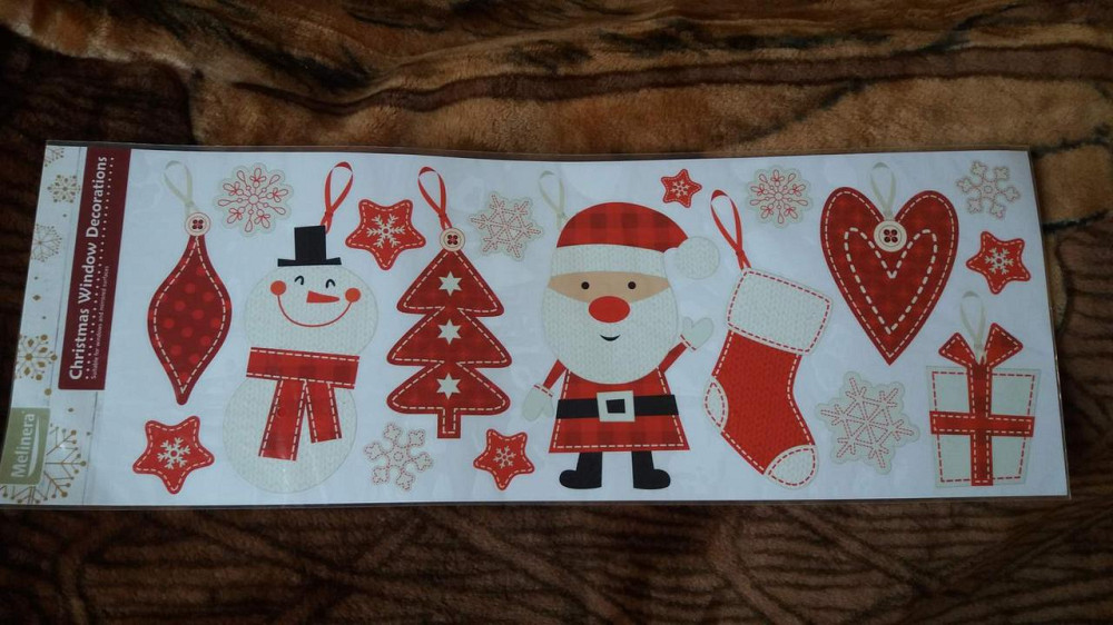 Новий рік наклейки силікон Melinera 21 на 55 см різнобарвний Київ - фото 2