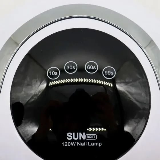 Лампа для маникюра SUN BQ-5T 120Вт UV+LED, Белая/Ультрафиолетовая лампа для сушки ногтей с ручкой и дисплеем Киев