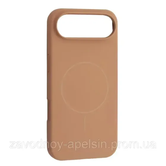 IPhone 17 Air Чехол силиконовый микрофибра Магсейф (коричневый) Одесса