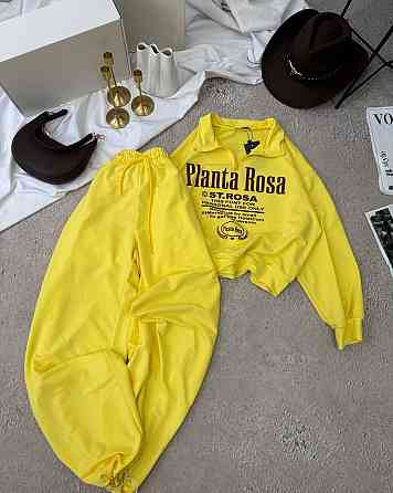 Женский яркий прогулочный костюм двойка: кофта и штаны двунитка + накатка Одесса