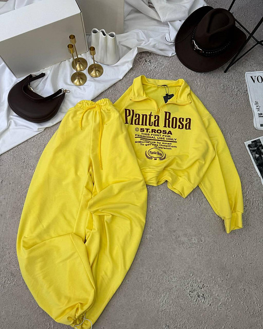 Женский яркий прогулочный костюм двойка: кофта и штаны двунитка + накатка Одесса - изображение 4