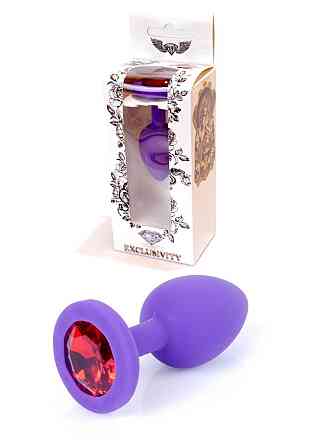 Анальна пробка - Jewellery Silicone Purple Plug S Red Sex Aura Київ