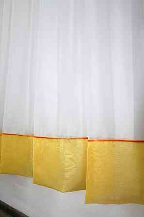 Кухонная занавеска VR-Textil № 047к желтый с белым 270х170 см (50-837) Киев