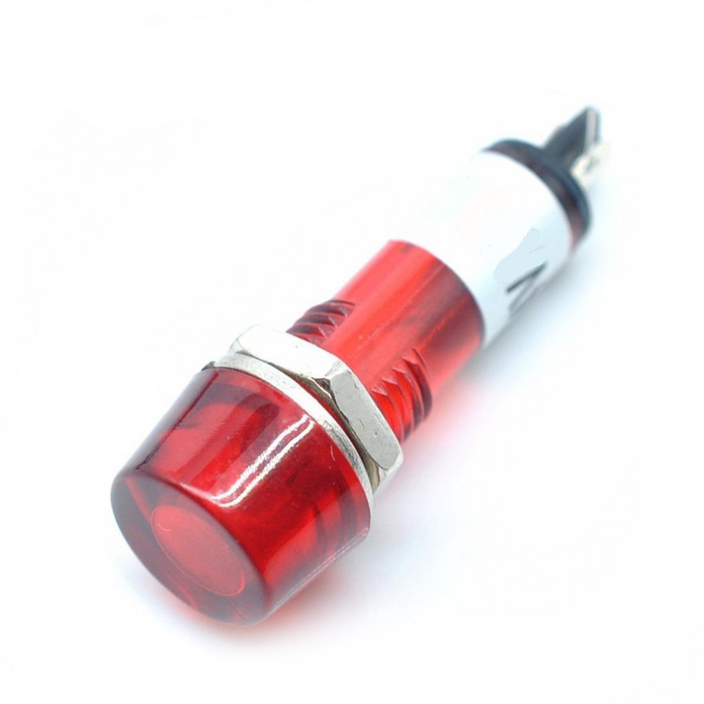 Панельний сигнальний індикатор XD10-3 od=10 мм (червоний) 12V Полтава - фото 1