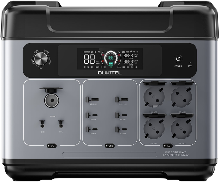 Портативная автономная зарядная станция Oukitel P2001E Plus 2400Вт 2048Вт/ч LiFePO4 Винница - изображение 1