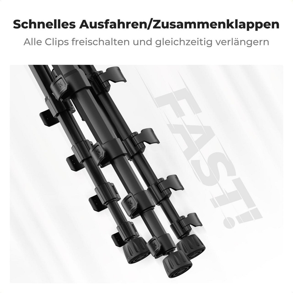 Штатив K&F CONCEPT S255A3+BV01 черный 190 см алюминиевый до 4 кг легкий компактный Киев - изображение 2
