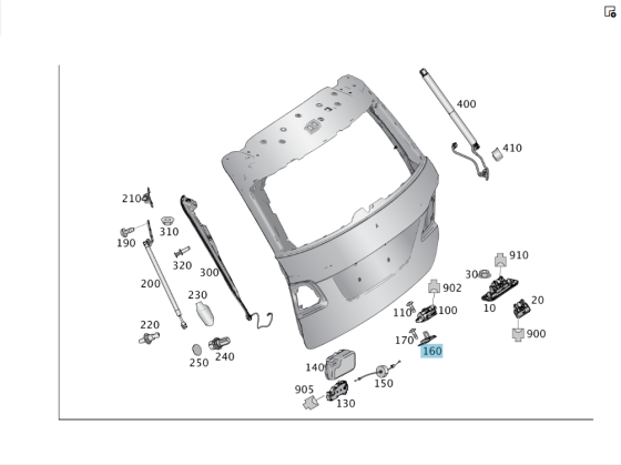 Mercedes-Benz  A1667401800 Вушка замка багажника C-class Estate S205 E-class S213 GL/GLS X166 GLE Coupe C292 AMG GT Coupe X290 Одеса
