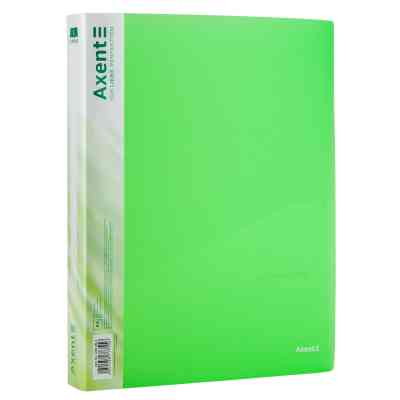 Папка на кольцах Axent А4 с 4-мя кольцами 700 мкм 35 мм Прозрачная зеленая (1208-26-A) Винница