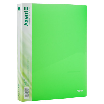 Папка на кольцах Axent А4 с 4-мя кольцами 700 мкм 35 мм Прозрачная зеленая (1208-26-A) Винница - изображение 1