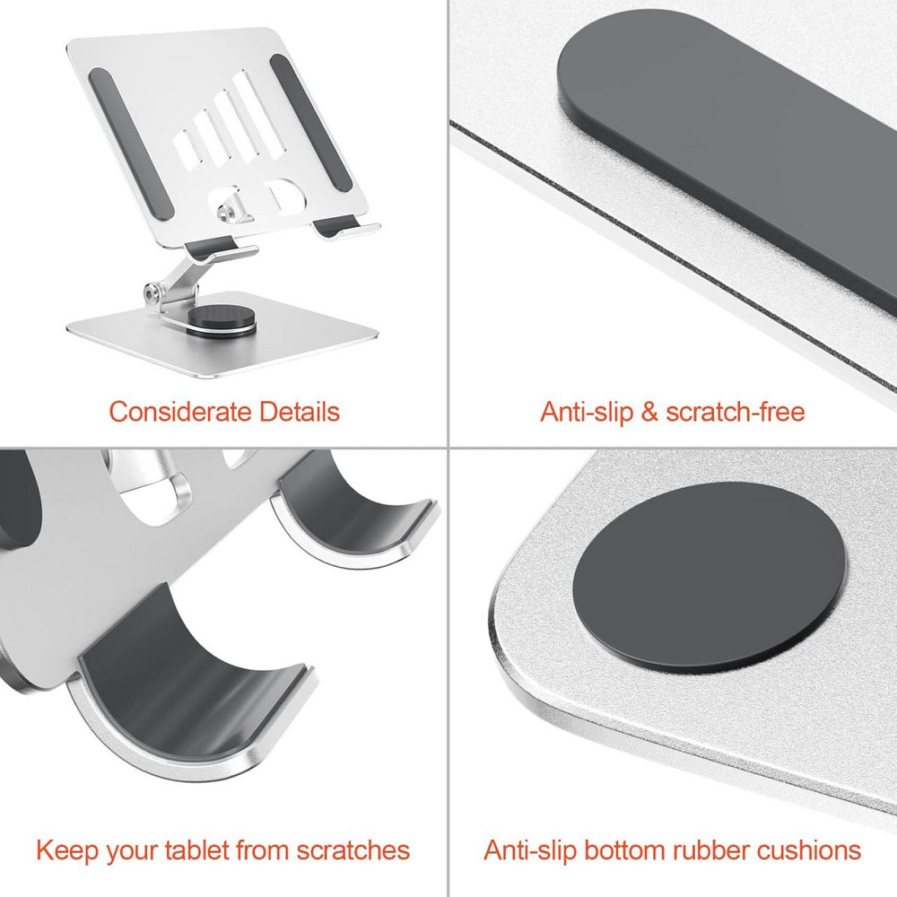 Держатель для планшета Firschoie bg-087 Серебристый алюминиевый складной регулируемый 4–12.9