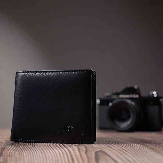 Мужское портмоне из натуральной кожи ST Leather 22734 Черный Киев